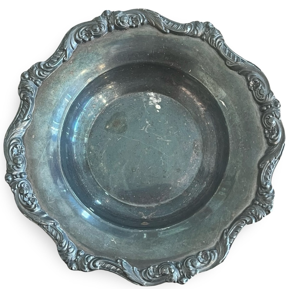 Victorian Poole & Co. Silver Plated Lancaster Rose Pattern Dish